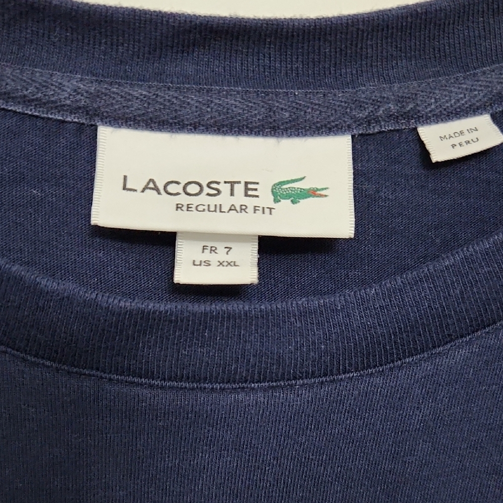 Men's Lacoste Signature Crew Neck Short-Sleeve T-Shirt - Picture 2 of 7